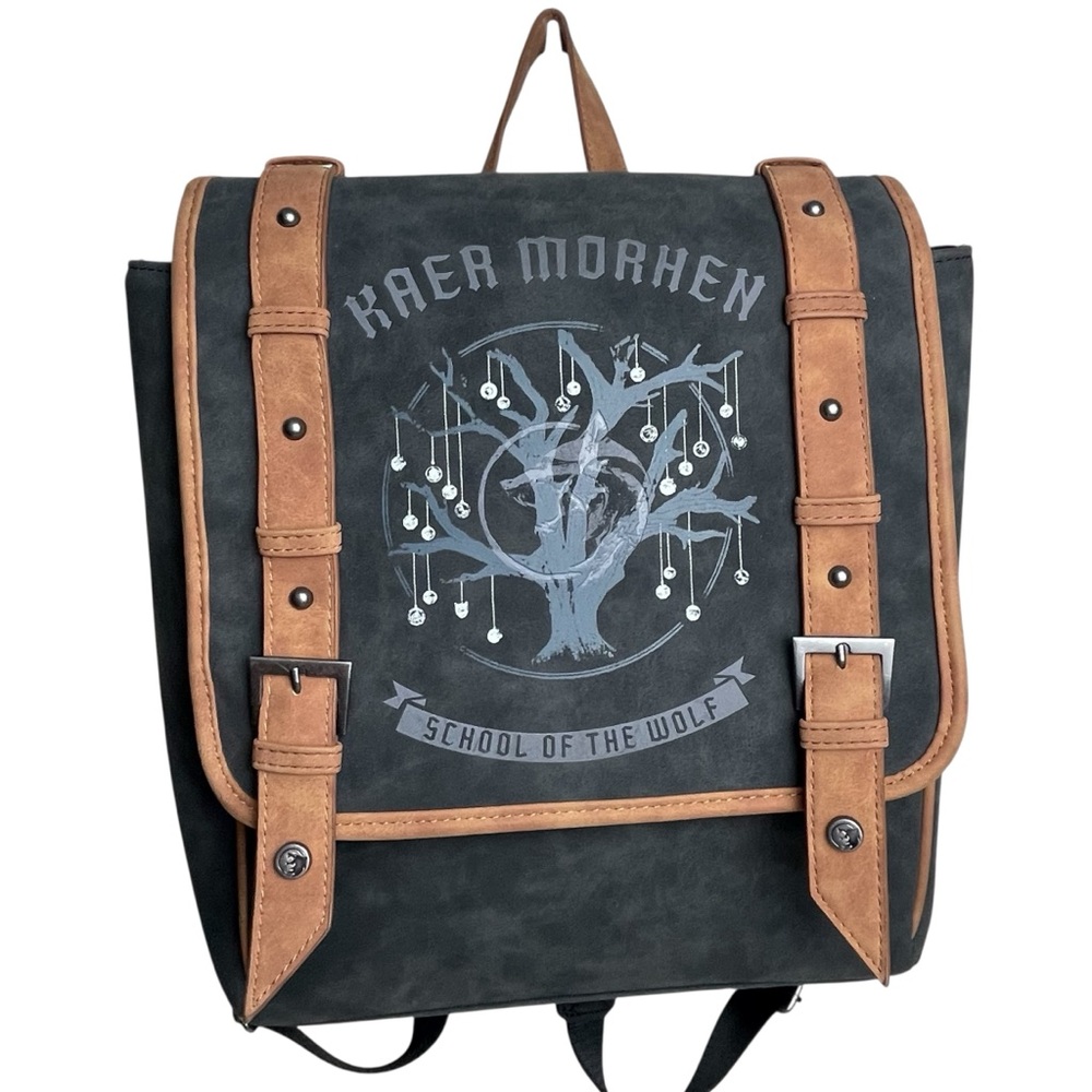 The Witcher Kaer Morhen School Of The Wolf Gray Netflix Adjustable Backpack